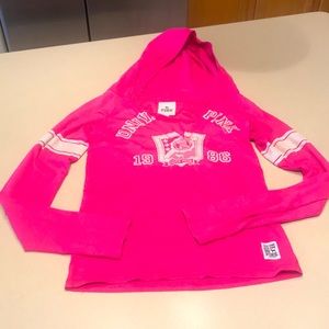 Pink- Victoria’s Secret, pink colored hoodie, size medium, used condition